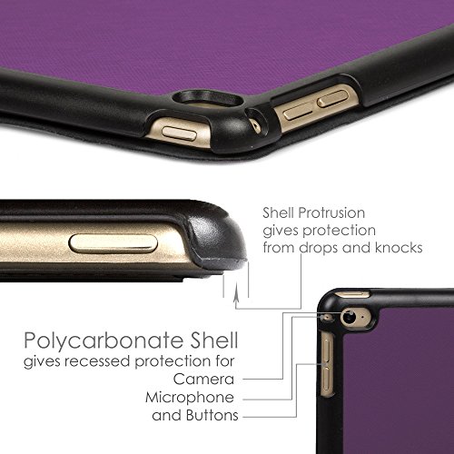 Forefront Cases® Neue Origami Hülle Tasche Case Cover für Apple iPad Mini 4 / 4th Generation (September 2015) – Rundum-Geräteschutz und intelligente Auto-Sleep-Wake-Funktion – inkl. Eingabestift - 7