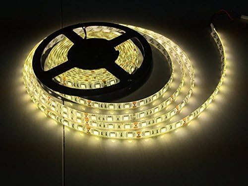 YXH LED Strip Light 5M 16.4ft SMD 5050 Dc 12V Waterproof Flexible LED 3000k for Home Lighting,Kitchen,Christmas,Indoor&Outdoor Decoration(Yellow)