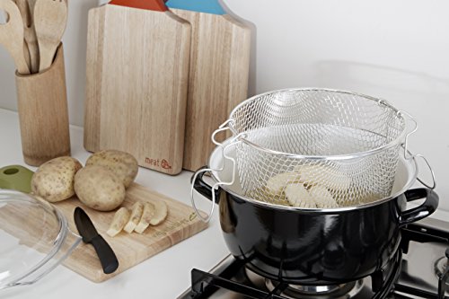 Premier Housewares Frittiertopf, Pyrex-Deckel, 6 x 33 x 27 cm, 5 l, schwarz - 11