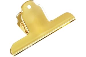 ‎COIDEAL Extra Large Bulldog Clips, Coideal 2 Pack 20 cm Silver Tone Metal File Paper Binder Clamps Clips for Home Office School Supplies, Gold, 145 mm