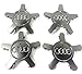 Produktbild 4x Alloy Wheels Centre Hub Caps 5 Spokes COVERS Badge 134mm fits AUDI A4 A5 A6 S6 Q5 Q7 R8 RS4 RS6 TT S line Quattro and Other Models Set von vier Alufelgen Center Radkappen Radkappen Nabendeckel Nabenkappen 5 Speichen Abdeckung Abzeichen 134mm 4F0601165N passt AUDI A4 A5 A6 S6 Q5 Q7 R8 RS4 RS6 TT S line Quattro und andere Modelle