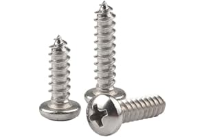 ORANXIN M3.5 x 6mm 50 Pcs Testa tonda Viti per legno Acciaio inossidabile 304 Viti autofilettanti Croce Testa di Pan Coda a punta Viti auto perforazione