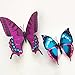 12 Pieces 3D Butterfly Stickrs Fashion Design DIY Wall Decoration House Decoration Babyroom Decoration-PURPLE
