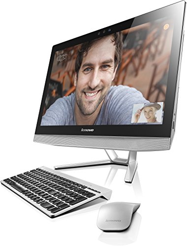 Lenovo B50-30 60,5 cm (23,8 Zoll) FHD IPS All-in-One Desktop-PC (Intel Core i7-4785T, 3,2GHz, 16GB RAM, Hybrid 2TB HDD + 8GB SSHD, NVIDIA GeForce 840A/2GB, DVD, NFC, Touchscreen, Win 8.1) silber - 3