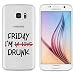 Produktbild Samsung Galaxy S7 Hülle von licaso® aus TPU schützt Dein S7 5,1" Friday I'm Drunk Party Weekend no Love Muster Schutz-Hülle Cover Case transparent klare Schutzhülle galaxyS7 Tasche Silikon Style (Samsung Galaxy S7, Friday I'm Drunk)