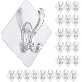 Orret Home 6 Self Adhesive Transparent Hanger Hanger Towel Holder, Adhesive Strong Transparent Hanger (6)