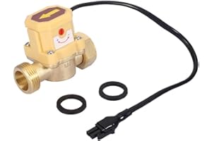 HILITAND Commutateur de Débit, G3/4-G3/4 Filetage Interrupteur de Contrôle Automatique de la Pression du Capteur de Débit de Pompe à Eau Réglable 220V