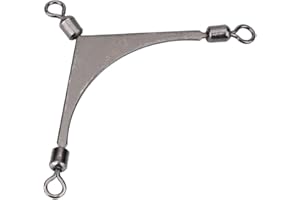 FOXCUP Zetiling 10PCS Three Way Eddy Fishing, Roller Crane Doble Tres Way Barrel Fishing Eddy Fishing Eddy Snap Conector de Aparejos de Agua Dulce de Agua Salada (03)