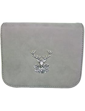 Trachtenland - Trachtentasche mit Edelweiß oder Hirsch Applikation - Schöne Dirndl Handtasche für Oktoberfest...