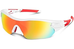 BEACOOL Gafas de Sol Polarizadas Gafas de Sol Deportivas Unisex Protección UV400 con Monturas Ligeras para Esquiando Ciclismo Carrera Surf Golf Conduciendo
