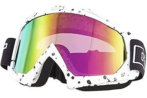 Mdurian Gafas de Moto Aviador Estilo piloto Motocicleta Gafas de esquí ATV Dirt Racing Scooter de Gafas de Sol con protección UV a Prueba de Polvo len Colorido