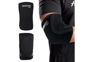 Hustlers Only Elbow Sleeves Weightlifting 5mm Neoprene Compression Elbow Support Sleeves for Gym Training, Bench & Tendonitis, Fitness, and Workout. (M)