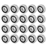 Los rodamientos tienen un diámetro interior de 5 mm, un diámetro exterior de 16 mm y un grosor de 5 mm.