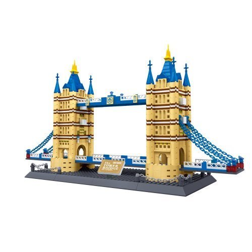 Tower Bridge of London England Building Blocks 1033 Pcs Set in Huge Gift Box ! World's Great Architecture Series by Wange