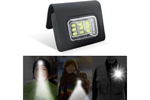 DN DENNOV LED Clip Lampe, Stark Magnet Clip Licht USB Wiederaufladbar Stirnlampe Kopflampe Wasserdicht Joggen Lampe Lauflicht zum Laufen Wandern für Herren Damen Kinder