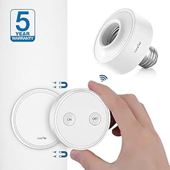 Portalampada Senza Fili, Sostituzione Portalampada Telecomando Controllo a 360 Gradi con Telecomando per Lampadina E27 per Lampada a Risparmio Energetico ( 220V