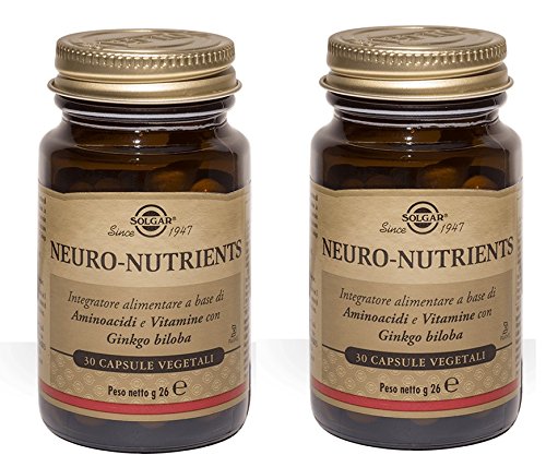 SOLGAR-NEURO-NUTRIENTS 2 CONFEZIONI DA 30 CAPSULE VEGETALI-memoria e concentrazione - [KIT CON SAPONETTA NATURALE QUIZEN IN OMAGGIO]