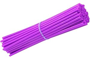 Guangcailun 72pcs Bike Wheel Spoke Wraps Cover Motorcycle Tire Spoke Plastic Sleeves Bicycle Decoration, Purple