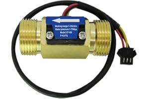 DIGITEN SENSTREE G3/4" Brass Water Flow Sensor, Hall Effect Liquid Flow Meter Flowmeter Counter 1-30L/min