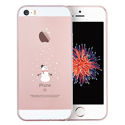 ESR iPhone SE 5 5s Funda  Suave TPU Funda Adorable Parachoques Funda Case Cover Carcasa Para iPhone 5   iPhone 5s   iPhone SE  Monigote de nieve