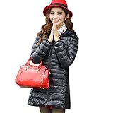 Zeagoo Fashion Outwear Long Zip Up Jacket Hooded Slim Winter Warm Down Coat