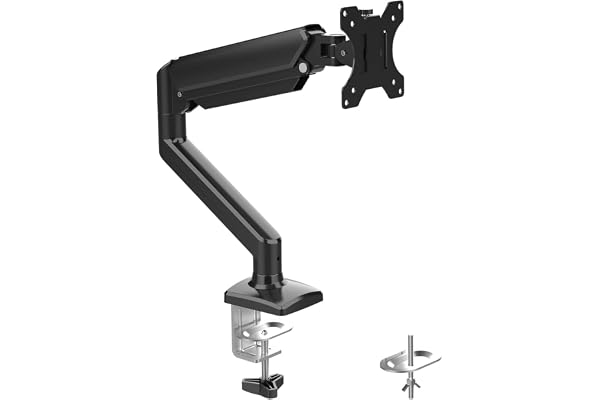 GRIFEMA GB2003-1, Support Ecran PC Moniteur de 13-32 Pouces, Bras Ecran PC VESA 75x75-100x100 MM, Rotation à 360°, Réglable en Hauteur, Charge Maximale de 9 KG, Noir