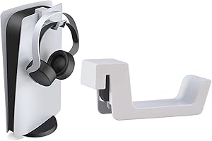 Bealuffe Supporto Porta Cuffie per PS5, Supporto per Cuffie PS5, Gancio per PS5 Cuffie Mini Supporto per Cuffie da Gioco, Porta Cuffie con Barra di Supporto