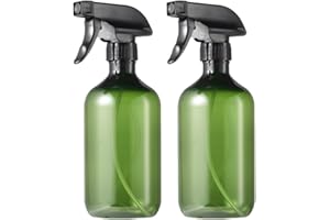 AURDOX Leere Sprühflaschen für Haare, 500 ml, Sprühflasche für Reinigung, Gartenarbeit und ätherische Öle, verstellbarer Sprühkopf mit Sprühstrahleinstellungen, feiner Nebel, Reise-Sprühflasche, 2 Stück
