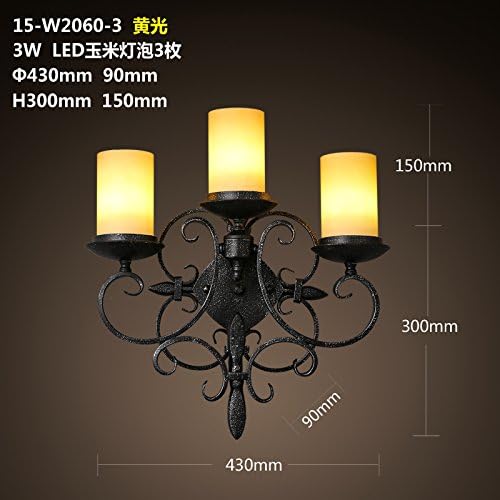 LighSCH European Style Wall Lamp Retro Wall Light Candle Light Bedroom The Living Room Corridor Iron Candle Holder Wall Sconce Illumination