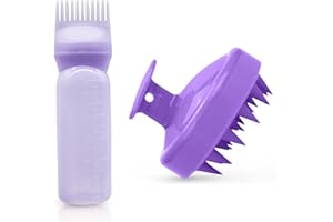 Lonimia Haarfärbebürste Flasche Shampooflasche, Wurzelkamm Applikatorflasche, Fassungsvermögen Zum Haarfärben, Haarfärbemittel Pinsel Flasche, Applikatorkamm Friseur Färbe Styling Werkzeug