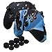 Produktbild YoRHa Silikon Hülle Abdeckungs Haut Kasten für Microsoft Xbox One X & Xbox One S controller x 1 (schwarz&Camouflage blau) Mit PRO aufsätze thumb grips x 8