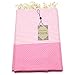 Produktbild Fouta Abeille Hamam-Tuch Sauna-Tuch Pestemal XXL Extra Groß 197 x 100cm - 100% Baumwolle aus Tunesien als Strand-Tuch, für Bad, Picnic, Yoga, Schal (Orientalisches Türkisches Bade-Tuch) (Rosa)