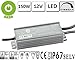 Produktbild POS Professioneller LED Trafo DIMMBAR (1-10V, PWM, resistance) mit PFC, 12V DC, 12.5A, 150W, Wasserfest IP67, Konstantspannung, TÜV, MM , SELV, CE, Schutzarten: Kurzschlussschutz, Überspannungsschutz, Überlastschutz