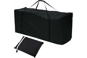 Sac de Rangement pour Coussin de Jardin, 210D Oxford Tissu Housse de Étanche à la Poussière, Anti-UV, Housses de Coussin d'Extérieur,Sac de Transport Hydrofuge pour Coussins avec Poignée (173×76×51cm)
