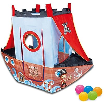 Quickdraw Bateau Pirate Intérieur & Extérieur Enfants Cabane Bille Fosse Tente De Jeu - Balles Inclus