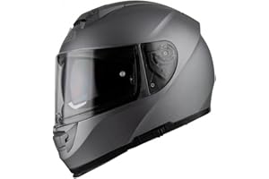 .NZI. Casco de Moto NZI Eurus 2 Antracite Mate - Integral con Visor Solar