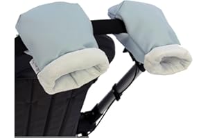 Manoplas Carrito Bebé Rosy Fuentes- Con Forro Polar Interior - Guantes para Carro Bebé - Tejido Suave y Agradable - Manoplas Carro Bebé Universales 0-celeste