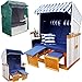 Produktbild das wohnwerk Zweisitzer Strandkorb Nordsee de Luxe - Exklusiv für Amazon im Komplettset - mit Schutzhülle + 4 Kissen!