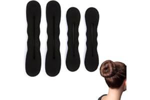TEOZBLU Conjunto de donas para cabello, Accesorio de esponja para el pelo para hacer moños perfectos para peinar, Magic Espuma Esponja Moño Pelo, Twist Curler Donut para Mujeres y Niñas