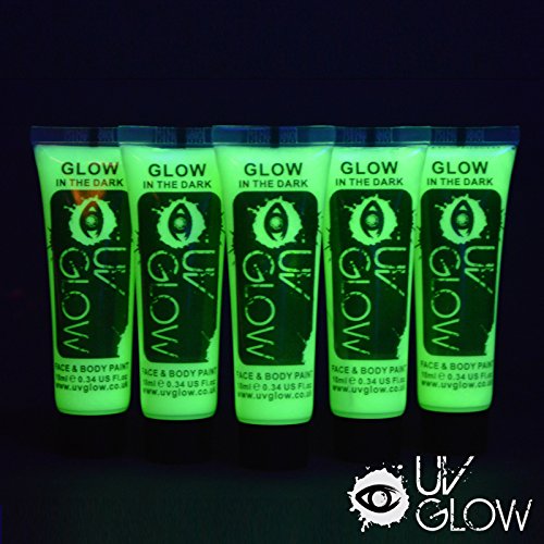UV Glow Invisible Glow in the Dark Face & Body Paint - 1x 10ml