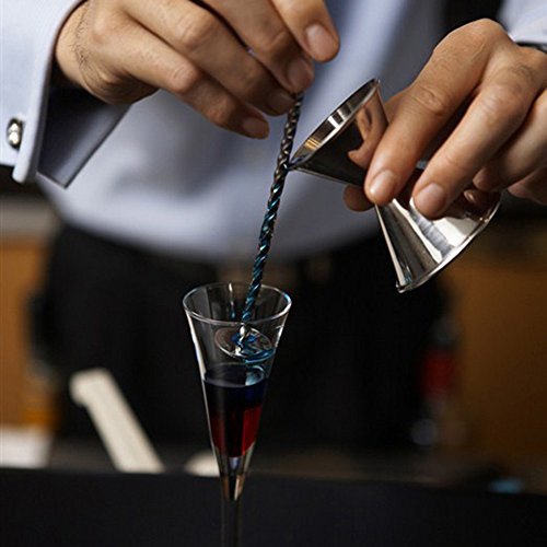 LIKECAR 10-Zoll-Edelstahl Löffel Mixen von Cocktails Stahl Edelstahl Verdrehte Neck Bar Cocktail Löffel Zum Umrühren - 9