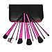 BXT Luxury 11 PCS Professional Makeup Brush Tools Sets / Kits Natural Cosmetic Animal Hair Brushes With Carry Pouch - Red