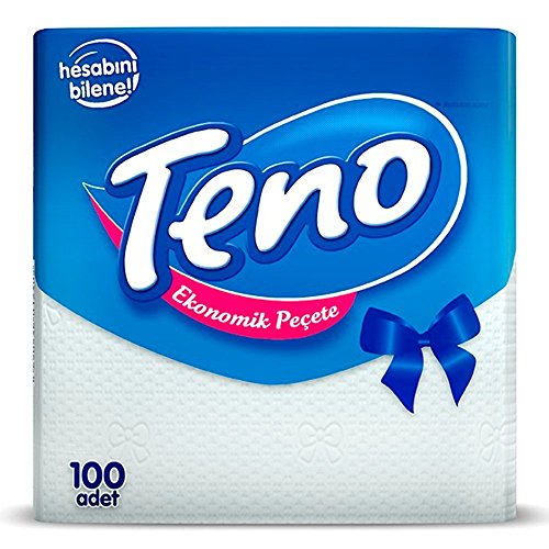 Teno Serviette en papier 1 Plis Blanc paquet de 100 22 x 26 cm