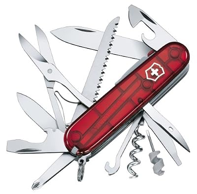 VICTORINOX Couteau d'officier "Huntsman Lite" rouge transparent