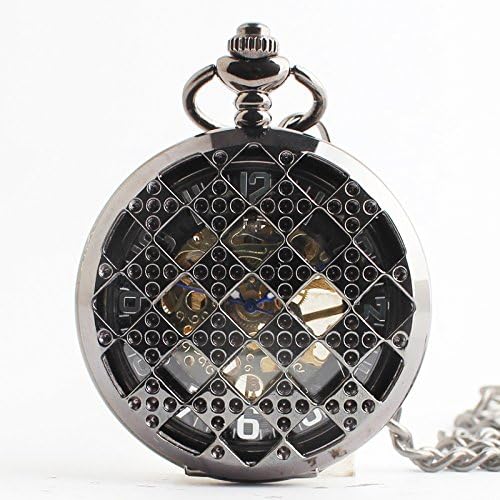 HBB Retro classic / carved hanging chain / mechanical pocket watch / fashion men and women / carved hollow mechanical watch / tungsten steel lattice