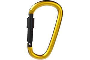 ONLYQIQIU Locking Carabiner Clips for Backpack Dog Leash, Key Chain Clip Hook Aluminum Alloy D Shape Carabiner Clip Heavy Duty for Outdoor Cycling/Hiking/Fishing/Camping/Traveling