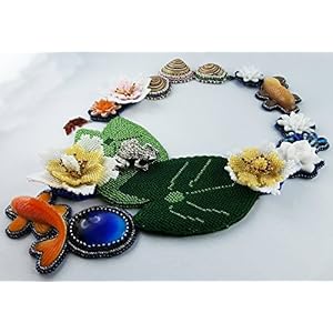 Halskette, Kette, Collier, Bead Embroidery, Perlenkette, Perlencollier