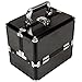 Professional Elegant Beauty Cosmetics Make Up Case 9 compartment Aluminium Black