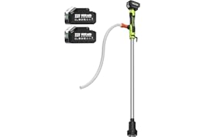 TaskStar Pompa acqua senza fili, Batteria 2×4000mAh 21V, 2725 L/h Portata, 10m Altezza, Pompa portatile per Piscina/Giardino/Laghetto/Camper/Barca/Cantina/Botti