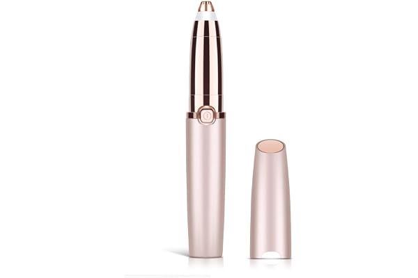 Painless Eyebrow Hair Remover,upper lip hair remover for women hair removal trimmer for women with LED Light for Women - Rose Gold